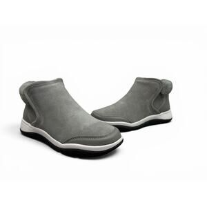 Vionic Norwood Charcoal Gray Water-Repellent Suede Leather Booties Women’s 6.5 M